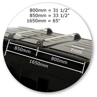 Prorack Silver 2 Bar Aero Flush Bar kit to suit Nissan NV350 High Roof 5dr Van (2012 - Current)