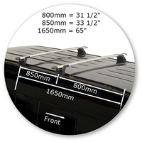 Prorack Black 2 Bar Aero Through Bar kit to suit Nissan NV350 High Roof 5dr Van (2012 - Current)