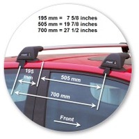 Prorack Black Flush Bar Kit for Volkswagen Golf Mk5 3dr Hatch  1/04 - /09 (K549 &amp; S25B)