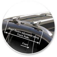 Prorack Black 2 Bar Aero Through Bar kit to suit Holden Captiva LT/LTZ 5dr SUV (2016 - 2020)