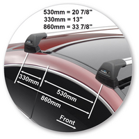 Prorack Silver 2 Bar Aero Flush Bar kit to suit Mercedes-Benz C-Class W205 Glass Roof 2dr Coupe (2016 - Current)