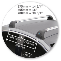 Prorack Silver 2 Bar Aero Flush Bar kit to suit Mercedes-Benz E-Class W213 4dr Sedan (6/2016 - Current)