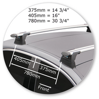 Prorack Black 2 Bar Aero Through Bar kit to suit Mercedes-Benz E-Class W213 4dr Sedan (6/2016 - Current)