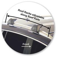 Prorack Silver 2 Bar Aero Flush Bar kit to suit Volkswagen Tiguan 5dr SUV (9/2016 - Current)