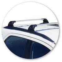 Prorack Silver 2 Bar Aero Flush Bar kit to suit Ford Ecosport 5dr SUV (2014 - 2018)
