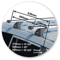 Prorack Silver 2 Bar Heavy Duty Through Bar kit to suit Toyota Land Cruiser 200 Series 5dr SUV (8/2007 - 11/2021)