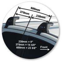 Prorack Silver 2 Bar Aero Flush Bar kit to suit Ford Ranger Super Cab 4dr Ute (2012 - 2022)