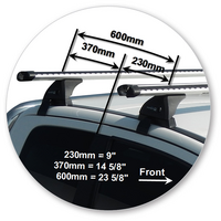 Prorack Black 2 Bar Heavy Duty Through Bar kit to suit Ford Ranger Super Cab 4dr Ute (2012 - 2022)