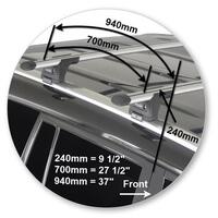 Prorack Black 2 Bar Aero Through Bar kit to suit Lexus LX 5dr SUV (2016 - 3/2022)