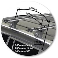 Prorack Silver 2 Bar Heavy Duty Through Bar kit to suit Lexus LX 5dr SUV (2016 - 3/2022)