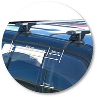 Prorack Silver 2 Bar Aero Through Bar kit to suit Isuzu Trooper 5dr SUV (1992 - 2002)