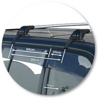 Prorack Silver 2 Bar Aero Flush Bar kit to suit Isuzu Trooper 5dr SUV (1992 - 2002)
