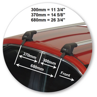 Prorack Silver 2 Bar Aero Flush Bar kit to suit Toyota Camry Hybrid 4dr Sedan (2012 - 2018)