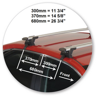 Prorack Black 2 Bar Aero Through Bar kit to suit Toyota Camry Hybrid 4dr Sedan (2012 - 2018)