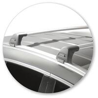 Prorack Silver 2 Bar Aero Flush Bar kit to suit Mercedes-Benz GLC 5dr SUV (2015 - 5/2022)