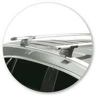 Prorack Silver 2 Bar Aero Through Bar kit to suit Mercedes-Benz GLC 5dr SUV (2015 - 5/2022)