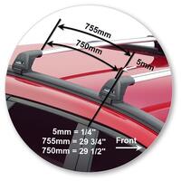 Prorack Silver 2 Bar Aero Flush Bar kit to suit Ford Mondeo 5dr Wagon (2015 - Current)