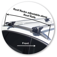 Prorack Black 2 Bar Aero Through Bar kit to suit Audi A4/S4/RS4 Allroad 5dr Wagon (2016 - Current)