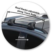 Prorack Silver 2 Bar Aero Flush Bar kit to suit Holden Colorado Z71 4dr Ute (10/2016 - 2020)