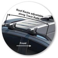 Prorack Black 2 Bar Aero Through Bar kit to suit Holden Colorado Z71 4dr Ute (10/2016 - 2020)