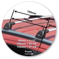 Prorack Black 2 Bar Aero Flush Bar kit to suit Holden Trailblazer 5dr SUV (2016 - 2020)