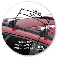 Prorack Silver 2 Bar Aero Through Bar kit to suit Ford Mondeo 5dr Wagon (2015 - Current)