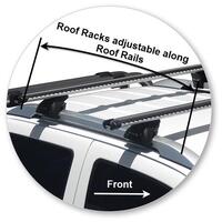 Prorack Black 2 Bar Heavy Duty Through Bar kit to suit Great Wall Steed Double Cab 4dr Ute (2016 - 2020)