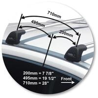 Prorack Black 2 Bar Aero Flush Bar kit to suit Lexus RX 7 Seat Model 5dr SUV (3/2018 - 2022)