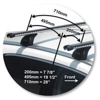 Prorack Silver 2 Bar Heavy Duty Through Bar kit to suit Lexus RX 5dr SUV (2016 - 2022)