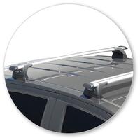 Prorack Silver 2 Bar Aero Through Bar kit to suit Holden Colorado Crew Cab 4dr Ute (2012 - 2020)