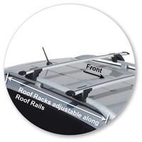Prorack Silver 2 Bar Aero Through Bar kit to suit SsangYong Rexton 5dr SUV (2012 - 2017)
