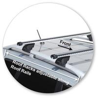 Prorack Silver 2 Bar Heavy Duty Through Bar kit to suit SsangYong Rexton 5dr SUV (2012 - 2017)