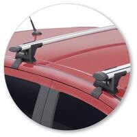 Prorack Silver 2 Bar Aero Through Bar kit to suit Holden Barina 5dr Hatch (2017 - 2020)