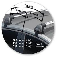 Prorack Silver 2 Bar Aero Flush Bar kit to suit Holden Astra 5dr Hatch (2017 - 2020)