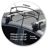 Prorack Black 2 Bar Aero Through Bar kit to suit Holden Astra 5dr Hatch (2017 - 2020)