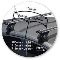 Prorack Black 2 Bar Heavy Duty Through Bar kit to suit Holden Astra 5dr Hatch (2017 - 2020)