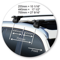 Prorack Black 2 Bar Aero Through Bar kit to suit BMW X3 5dr SUV (2010 - 10/2017)