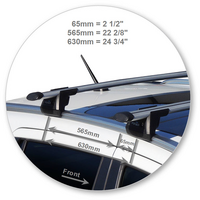 Prorack Black 2 Bar Aero Through Bar kit to suit Suzuki S-Cross 5dr SUV (2013 - 5/2021)