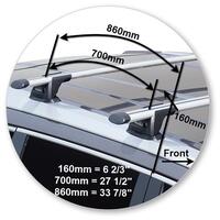 Prorack Black 2 Bar Aero Through Bar kit to suit Toyota Highlander GXL/Limited 5dr SUV (2014 - 5/2021)