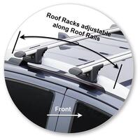 Prorack Silver 2 Bar Aero Through Bar kit to suit Isuzu D-Max LS-T Crew Cab 4dr Ute (2012 - 8/2020)