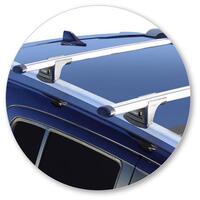 Prorack Silver 2 Bar Aero Through Bar kit to suit Isuzu MU-X 5dr SUV (5/2017 - 7/2021)