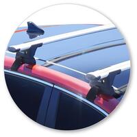 Prorack Black 2 Bar Aero Through Bar kit to suit Hyundai i30 Glass Roof 5dr Hatch (2017 - Current)