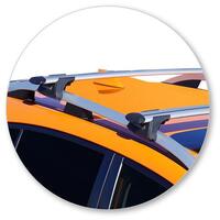 Prorack Silver 2 Bar Aero Through Bar kit to suit Subaru XV 5dr SUV (2012 - 2022)