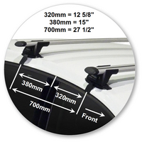 Prorack Black 2 Bar Aero Through Bar kit to suit Volkswagen Golf MK7 &amp; 7.5 5dr Hatch (2012 - 2020)