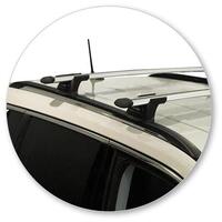 Prorack Silver 2 Bar Aero Through Bar kit to suit Jeep Compass 5dr SUV (2017 - Current)