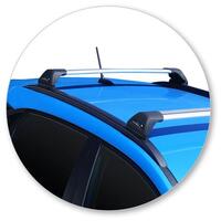 Prorack Silver 2 Bar Aero Flush Bar kit to suit Hyundai Kona 5dr SUV (2017 - 6/2023)