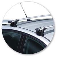 Prorack Silver 2 Bar Aero Through Bar kit to suit Holden Commodore VF II 4dr Sedan (4/2017 - 2018)