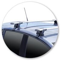 Prorack Silver 2 Bar Aero Through Bar kit to suit Renault Clio 5dr Hatch (2017 - Current)