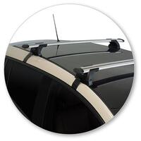 Prorack Silver 2 Bar Aero Through Bar kit to suit Nissan Leaf 5dr Hatch (2018 - Current)