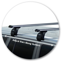 Prorack Black 2 Bar Heavy Duty Through Bar kit to suit Nissan Patrol GU 5dr SUV (1998 - 2010)